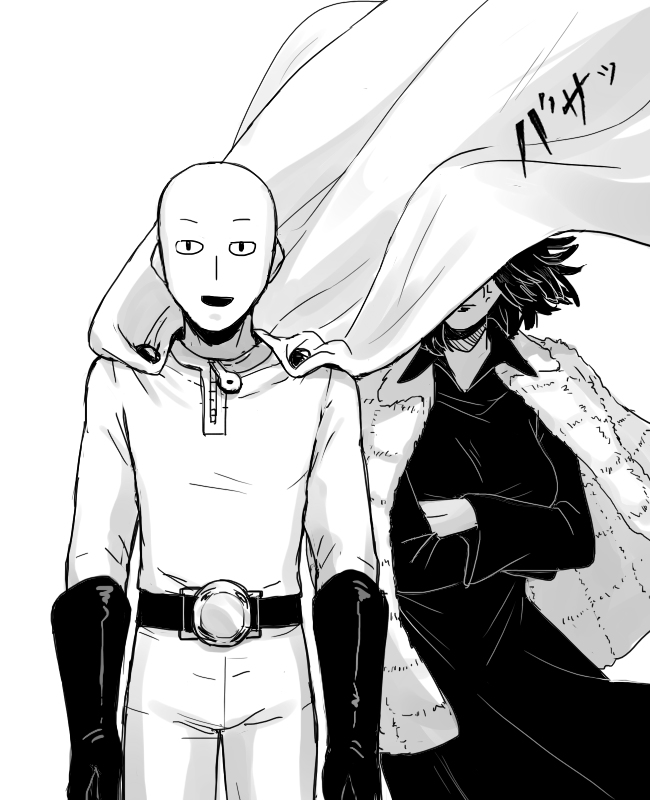 fubuki and saitama (one-punch man) drawn by kuroha_ai