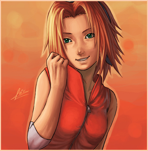 haruno sakura (naruto and 1 more) drawn by faiz_nabheebucus