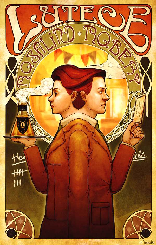 robert lutece and rosalind lutece (bioshock and 1 more) drawn by s-yumeko