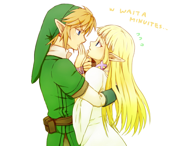 link and princess zelda (the legend of zelda and 1 more) drawn by saiba_(henrietta)