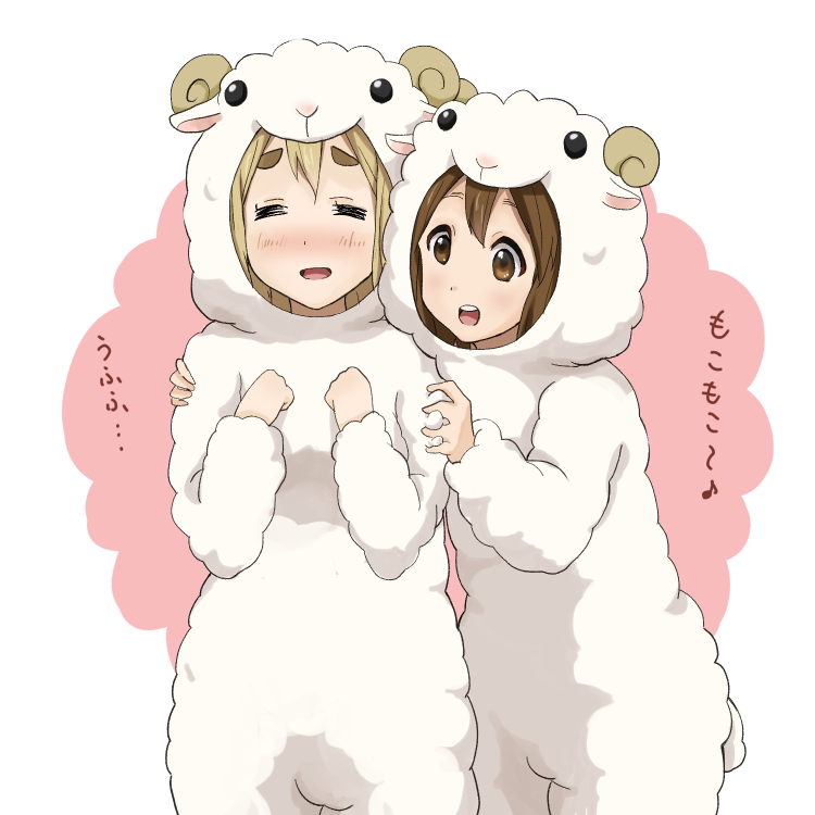 hirasawa yui and kotobuki tsumugi (k-on!) drawn by shizupu