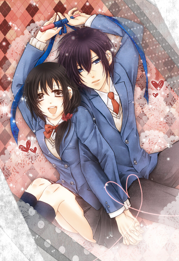 yukimura chizuru and saitou hajime (hakuouki shinsengumi kitan) drawn by okausa_hc