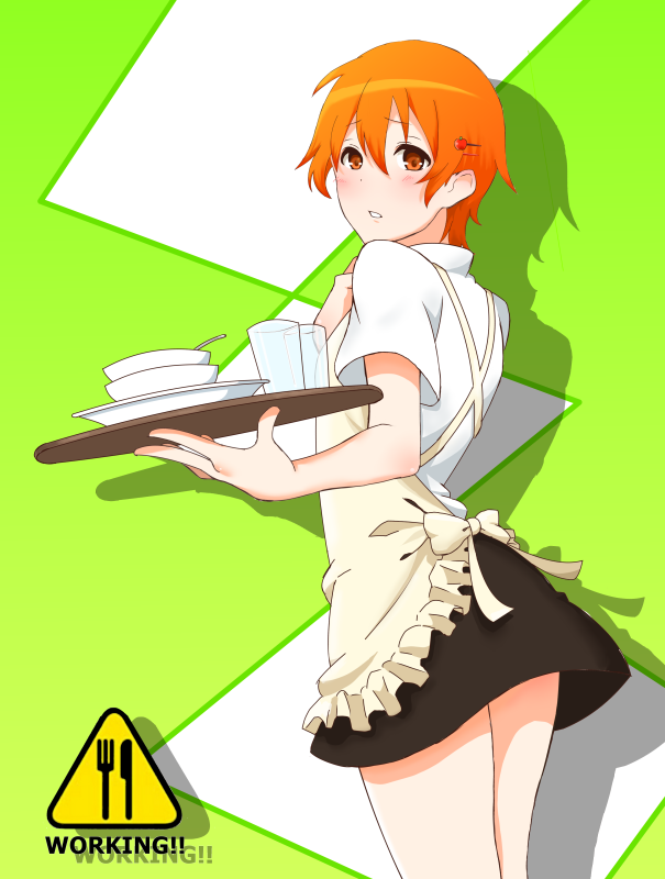 inami mahiru (working!!) drawn by okonon_(kado_colda)