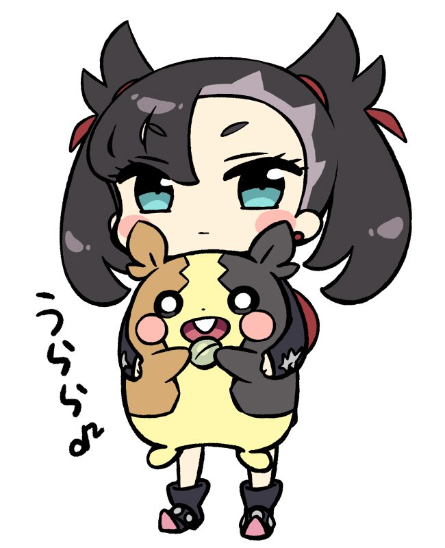 marnie and morpeko (pokemon and 1 more) drawn by chan_co