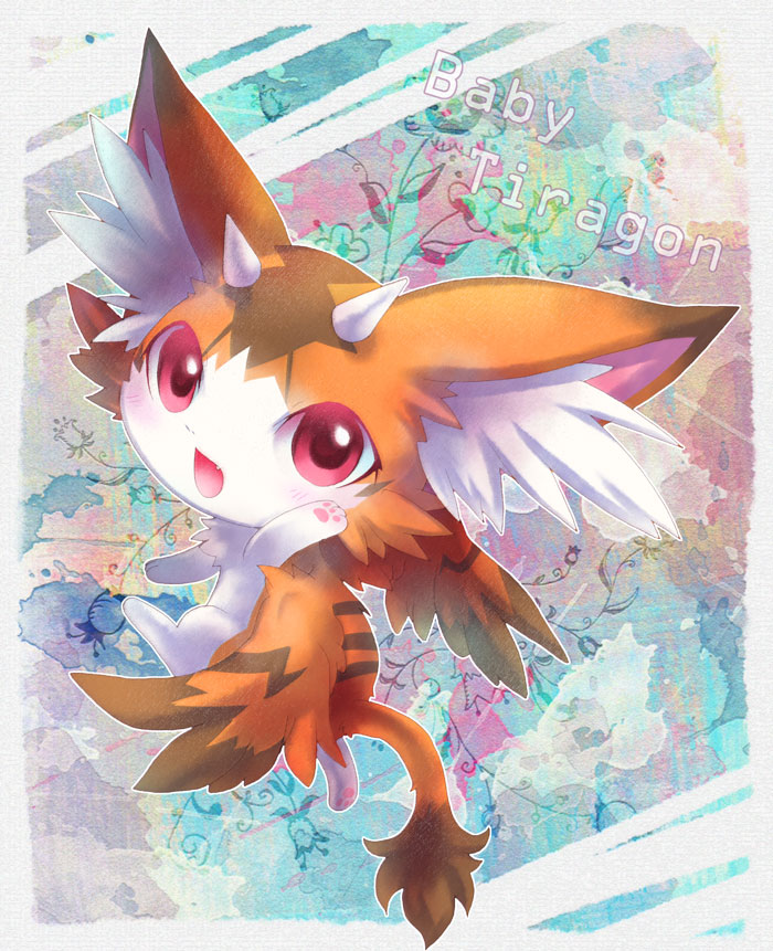 baby tiragon (yu-gi-oh! and 1 more) drawn by nemupon_(goodlucky)