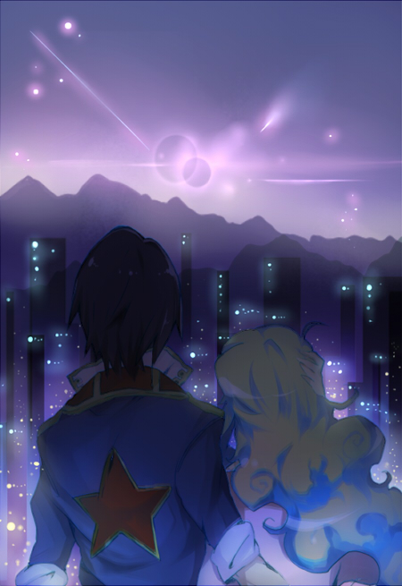 nia teppelin and simon (tengen toppa gurren lagann) drawn by kiui