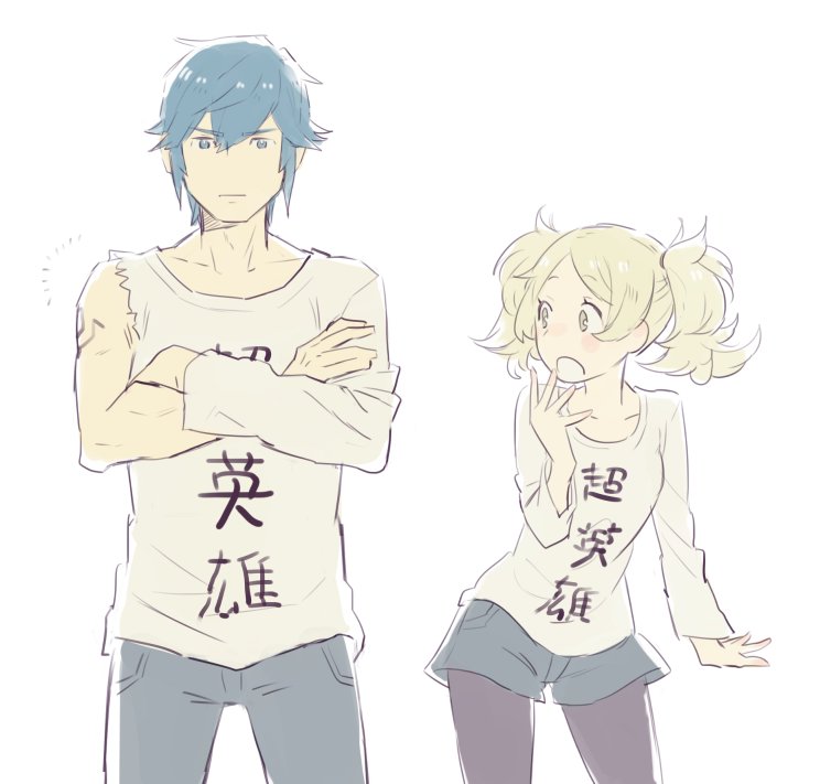 chrom and lissa (fire emblem and 1 more) drawn by aisutabetao