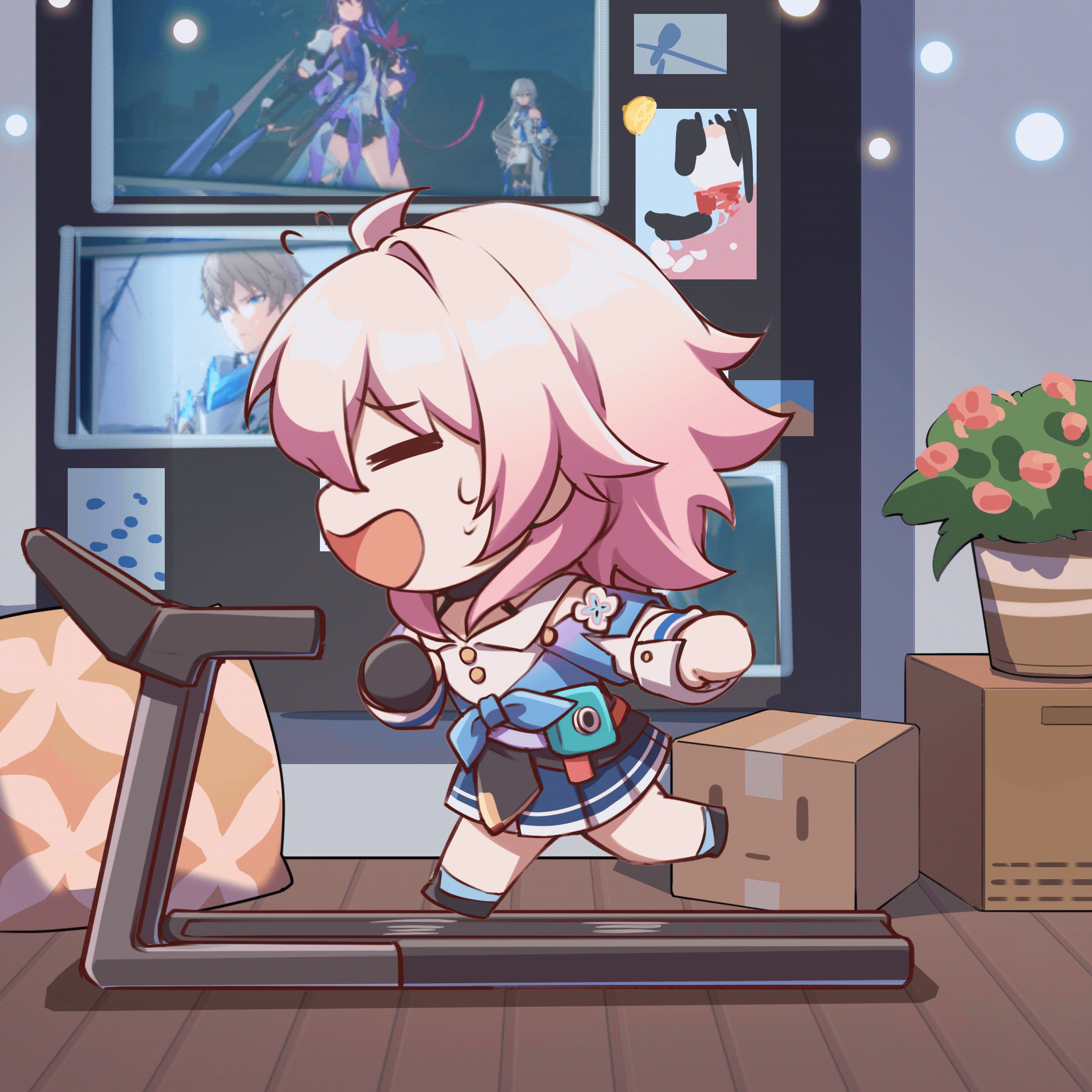 march 7th, bronya rand, seele, and gepard landau (honkai and 1 more) drawn by xinzhizhu