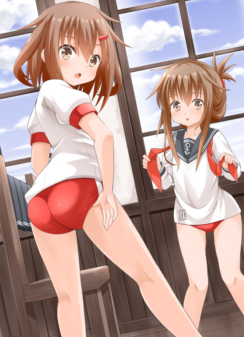 inazuma and ikazuchi (kantai collection) drawn by fujishima_shinnosuke