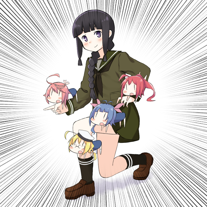 kitakami, i-19, i-58, i-8, and i-168 (kantai collection) drawn by kurono_nekomaru
