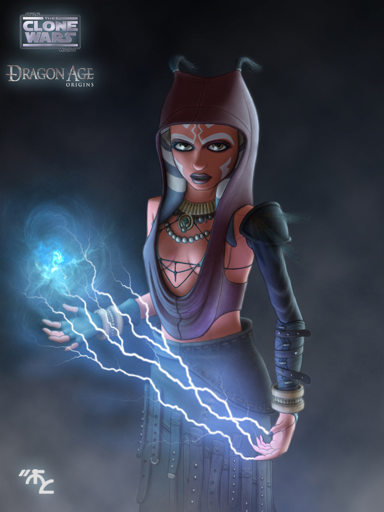 ahsoka tano and morrigan (star wars and 3 more) drawn by master-cyrus