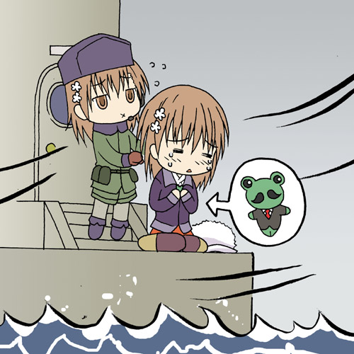misaka mikoto, gekota, misaka imouto, and misaka imouto 10777 (toaru majutsu no index and 1 more) drawn by kotaken