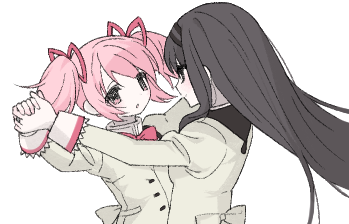 akemi homura and kaname madoka (mahou shoujo madoka magica and 1 more) drawn by u_emper
