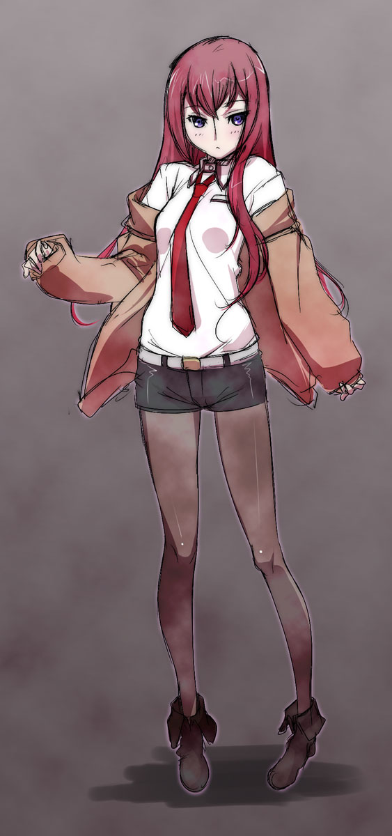 makise kurisu (science adventure and 1 more) drawn by hikage_eiji