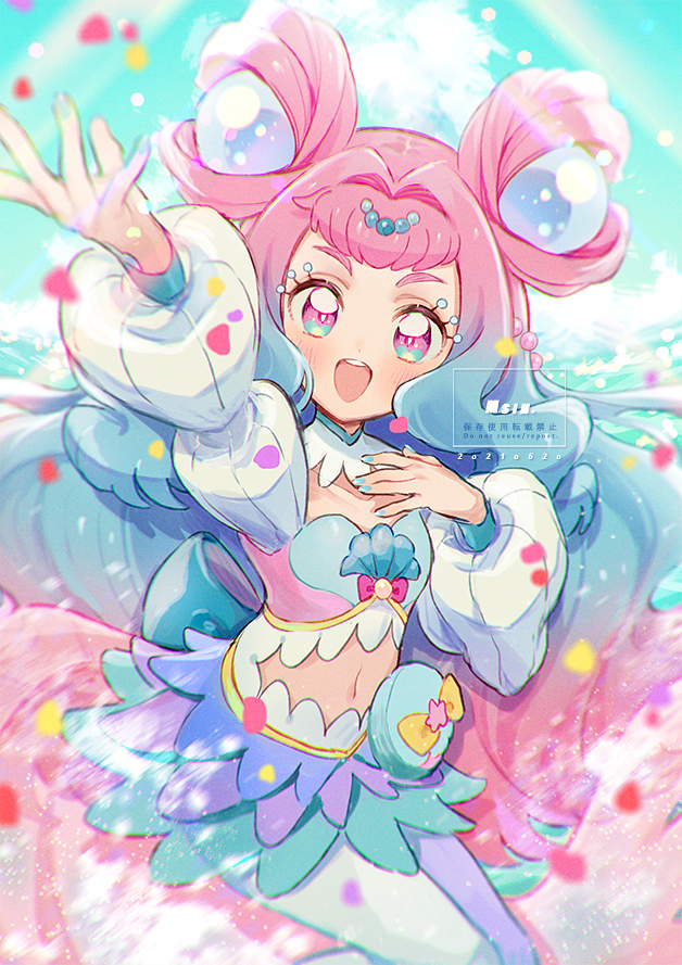 laura la mer and cure la mer (precure and 1 more) drawn by msin