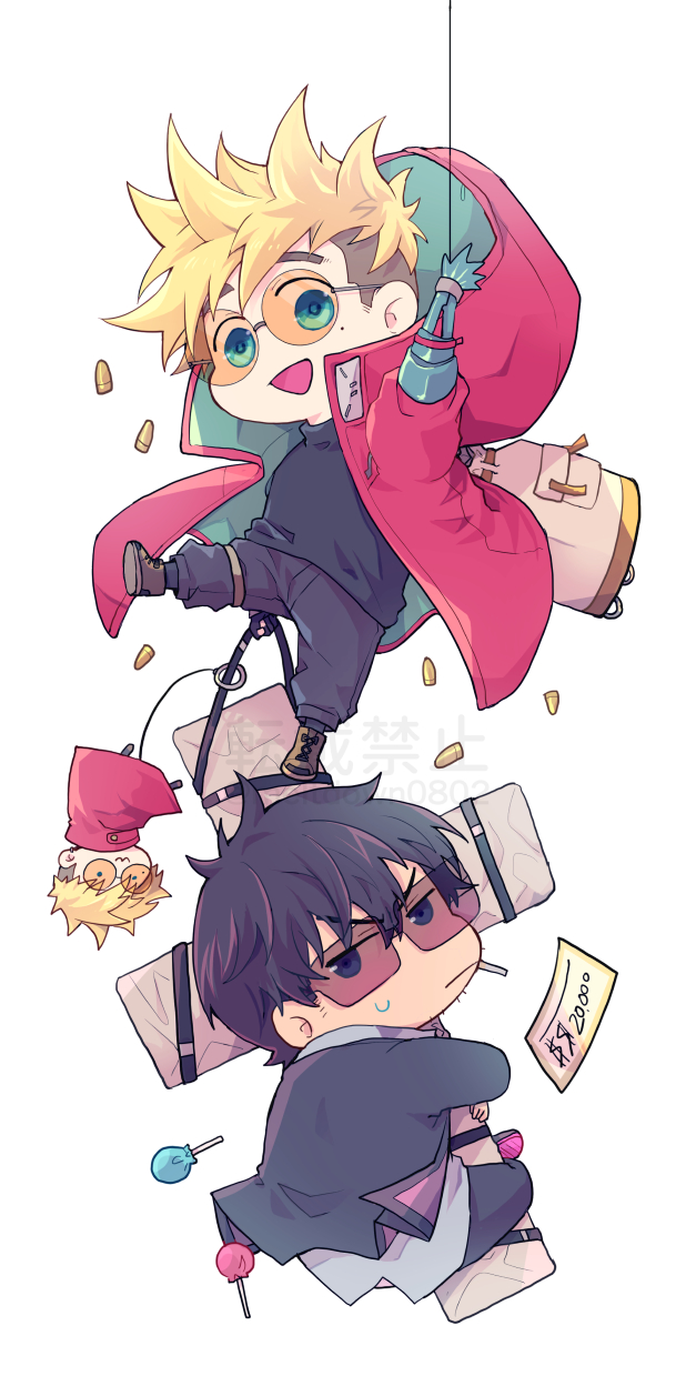 vash the stampede and nicholas d. wolfwood (trigun and 1 more) drawn by meltdown0802