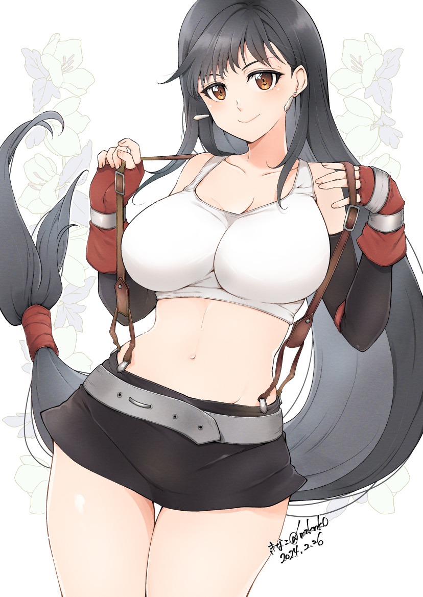 tifa lockhart (final fantasy and 1 more) drawn by kinako_(mzknk0)
