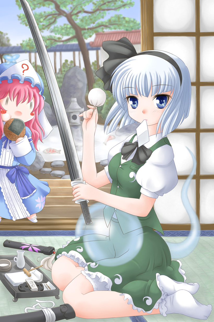 konpaku youmu and saigyouji yuyuko (touhou) drawn by jack_(slaintheva)