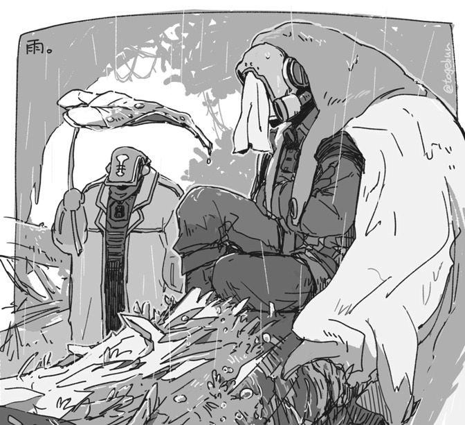 gyarike and bido (made in abyss) drawn by toge_(owannun)