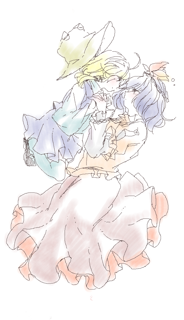 moriya suwako and yasaka kanako (touhou) drawn by kiguchiko