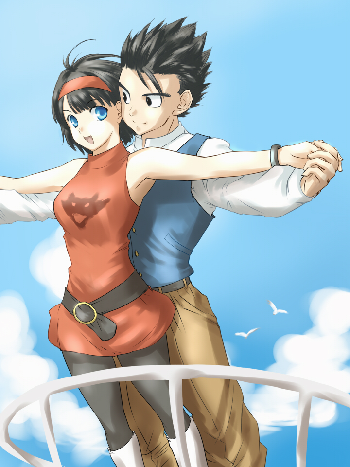 son gohan and videl (dragon ball and 2 more) drawn by fuwatoro_mitoro