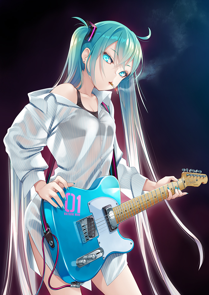 hatsune miku (vocaloid and 1 more) drawn by hamada_youho