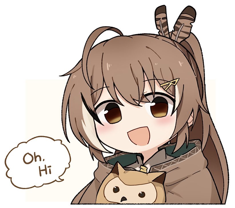 nanashi mumei and hootsie (hololive and 1 more) drawn by gyaheung