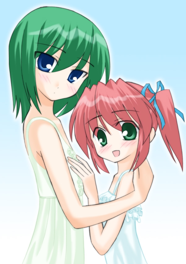 kobayakawa yutaka and iwasaki minami (lucky star) drawn by wkenta