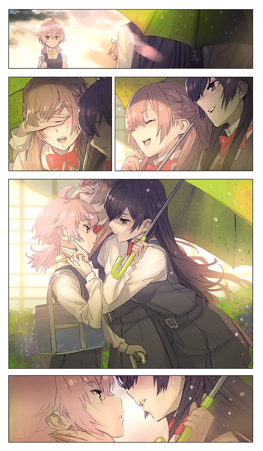 koito yuu, nanami touko, and saeki sayaka (yagate kimi ni naru) drawn by maeshima_shigeki