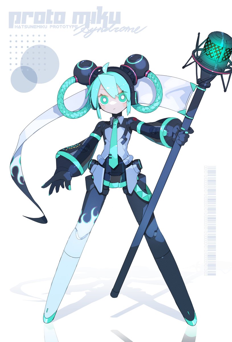 hatsune miku and proto miku (vocaloid) drawn by cheri_zao