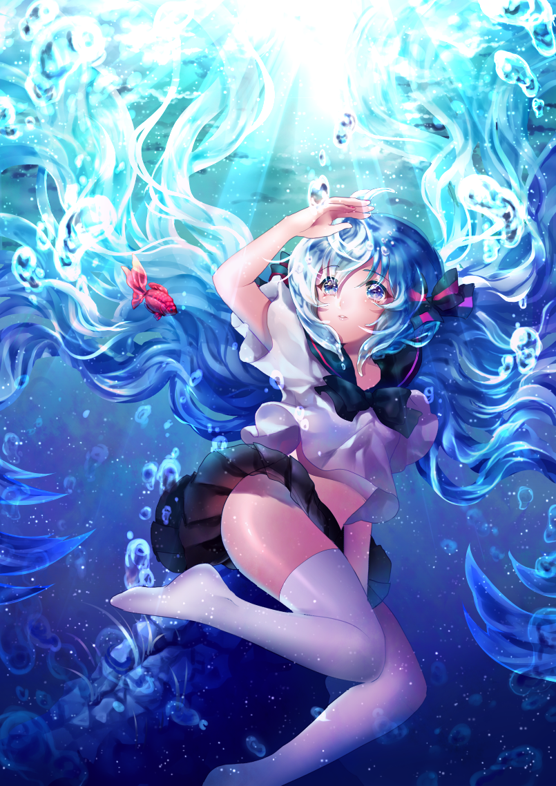 hatsune miku and bottle miku (vocaloid) drawn by momoshiki_tsubaki