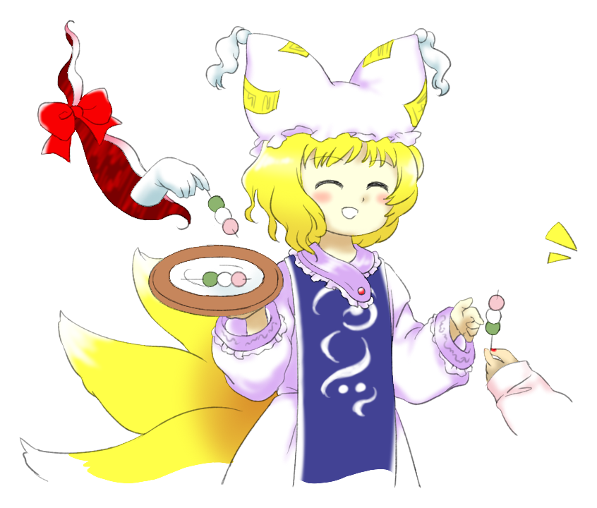 yakumo yukari, yakumo ran, and chen (touhou) drawn by nonamejd