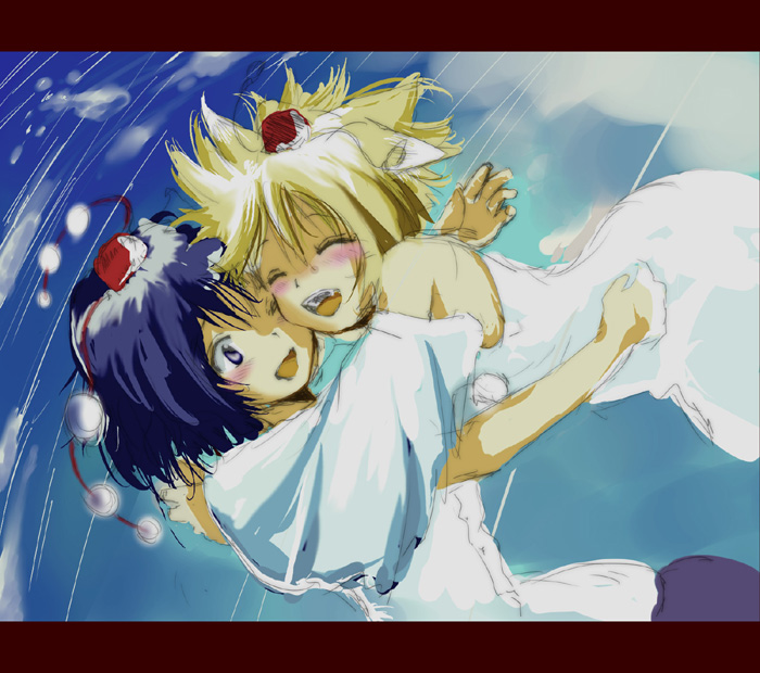 shameimaru aya and inubashiri momiji (touhou) drawn by yae_(mono110)