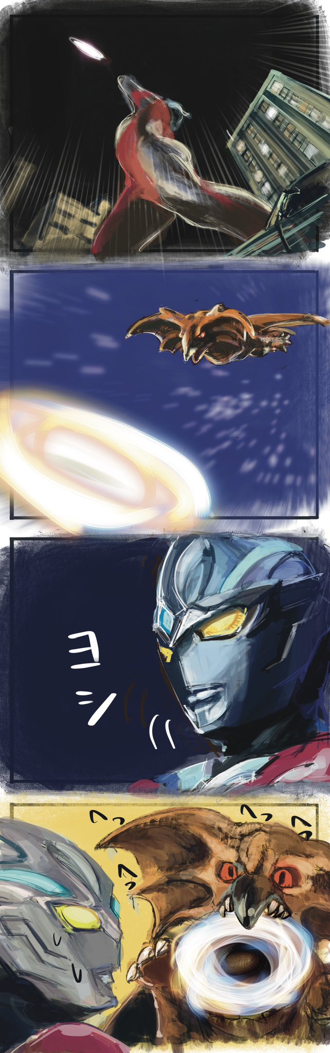 ultraman arc and noiseler (ultra series and 1 more) drawn by abura_10