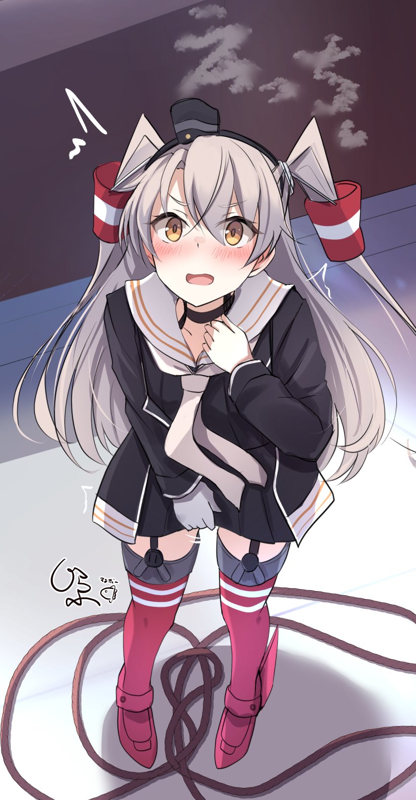 amatsukaze and amatsukaze kai ni (kantai collection) drawn by giraffe_(ilconte)