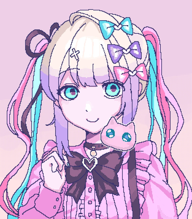 chouzetsusaikawa tenshi-chan and pien cat (needy girl overdose) drawn by xiao_xin_wei_fu