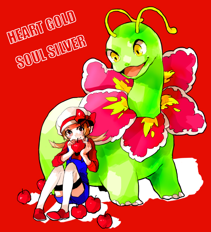 lyra and meganium (pokemon and 1 more) drawn by dada_(dolce)