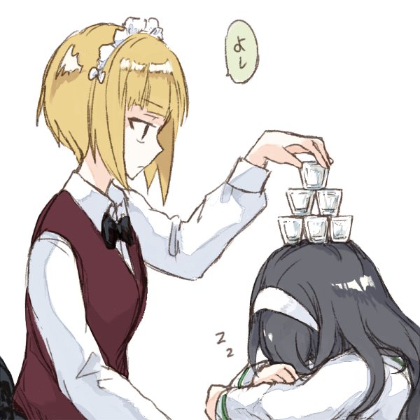 reizei mako and cutlass (girls und panzer) drawn by yuuyu_(777)