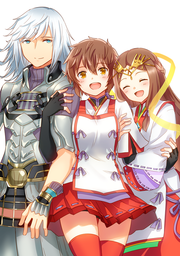 lora, jin, and fan la norne (xenoblade chronicles and 2 more) drawn by mizuki_riko