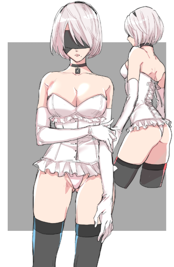 2b (nier and 1 more) drawn by mellow_rag