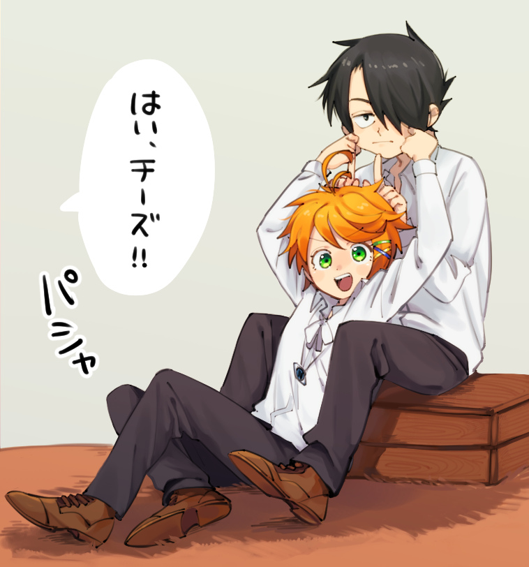 emma and ray (yakusoku no neverland) drawn by daidaiika