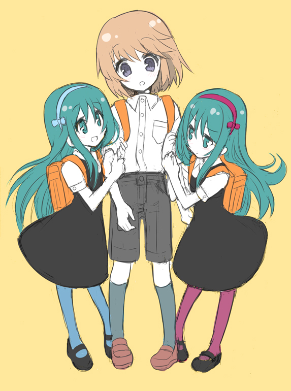 minashiro soushi, minashiro orihime, and minashiro tsubaki (soukyuu no fafner) drawn by sakaki_tsui