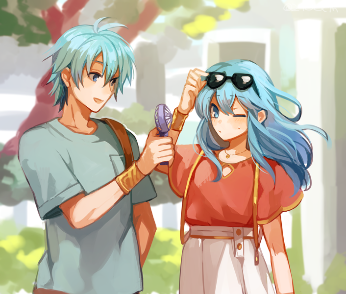 eirika and ephraim (fire emblem and 2 more) drawn by nana_(nanalog76)