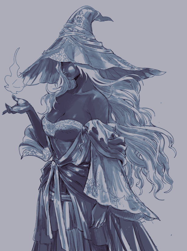 recluse (elden ring and 1 more) drawn by lafievr
