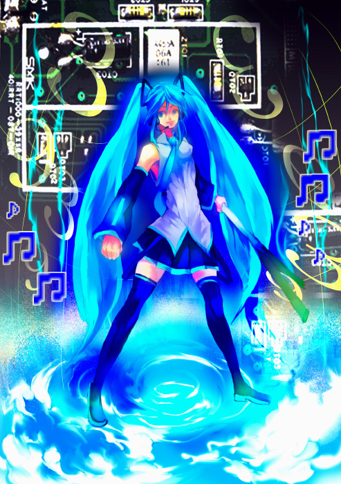hatsune miku (vocaloid) drawn by toriko_(hatoriko)