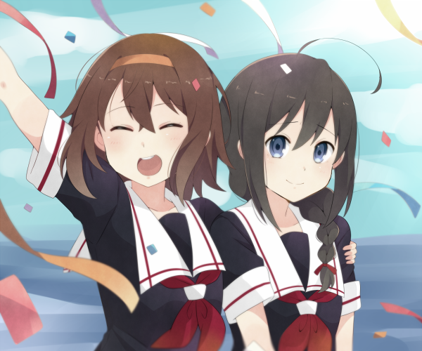 shigure and shiratsuyu (kantai collection) drawn by yukichi_(eikichi)