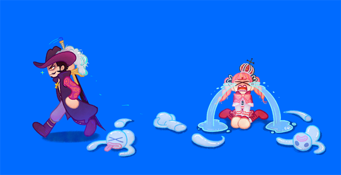 perona and dracule mihawk (one piece) drawn by pikaole