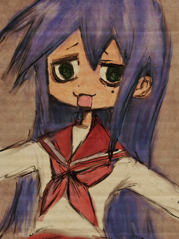 izumi konata (lucky star) drawn by ruzara