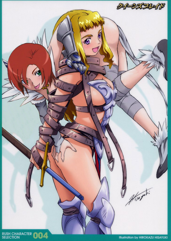 leina, exiled warrior leina, elina, yuuki nao, captain of the royal guard elina, and 1 more (queen's blade and 1 more) drawn by hisayuki_hirokazu