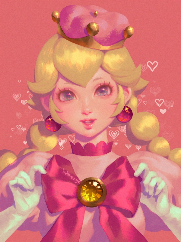 peachette (mario and 1 more) drawn by bellhenge